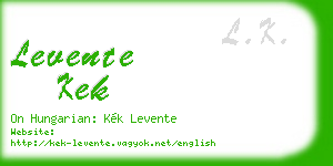 levente kek business card
